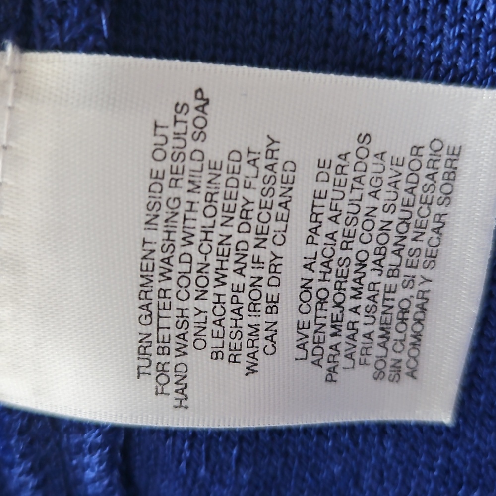 Jones New York Royal Blue Embellished Cardigan W/ Matching   Tank Top - Picture 11 of 11